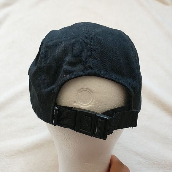 HUF Hex Volley Cap Hat Unisex OS Black Diamond Bill Cotton Logo Strap Back USA - Picture 4 of 12